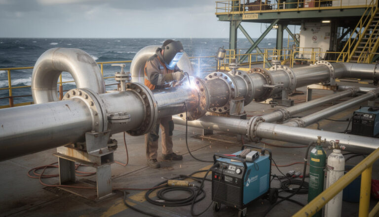 découvrez les contraintes spécifiques et les techniques de soudage appliquées à la tuyauterie offshore pour garantir robustesse et sécurité en milieu marin.