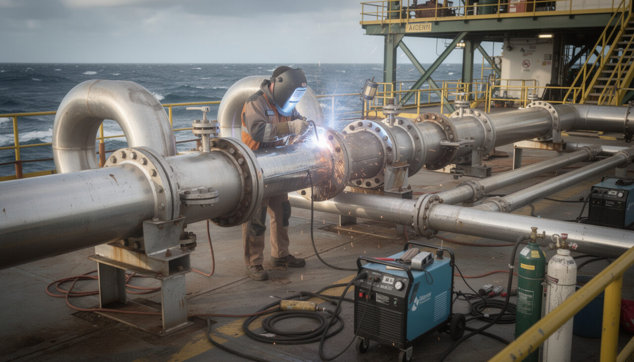 découvrez les contraintes spécifiques et les techniques de soudage appliquées à la tuyauterie offshore pour garantir robustesse et sécurité en milieu marin.